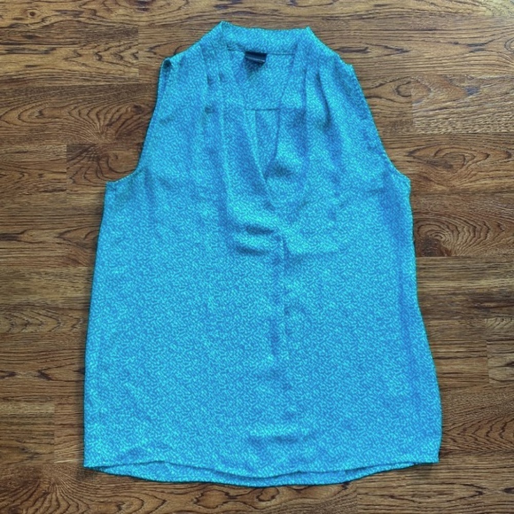 Covington Turquoise Print Sleeveless Top